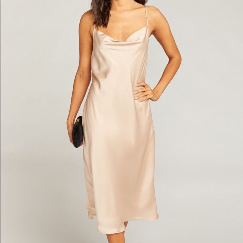 Verona cowl dress - champagne- NWT